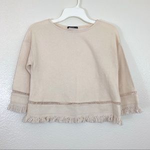 Cropped Cream Sweater
